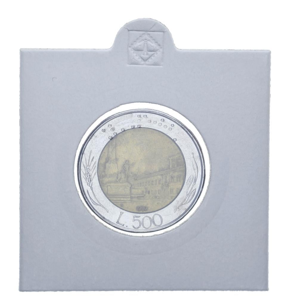 Коллекционная монета Италия 500 лир 1983 Биметалл AU-UNC (М11899)