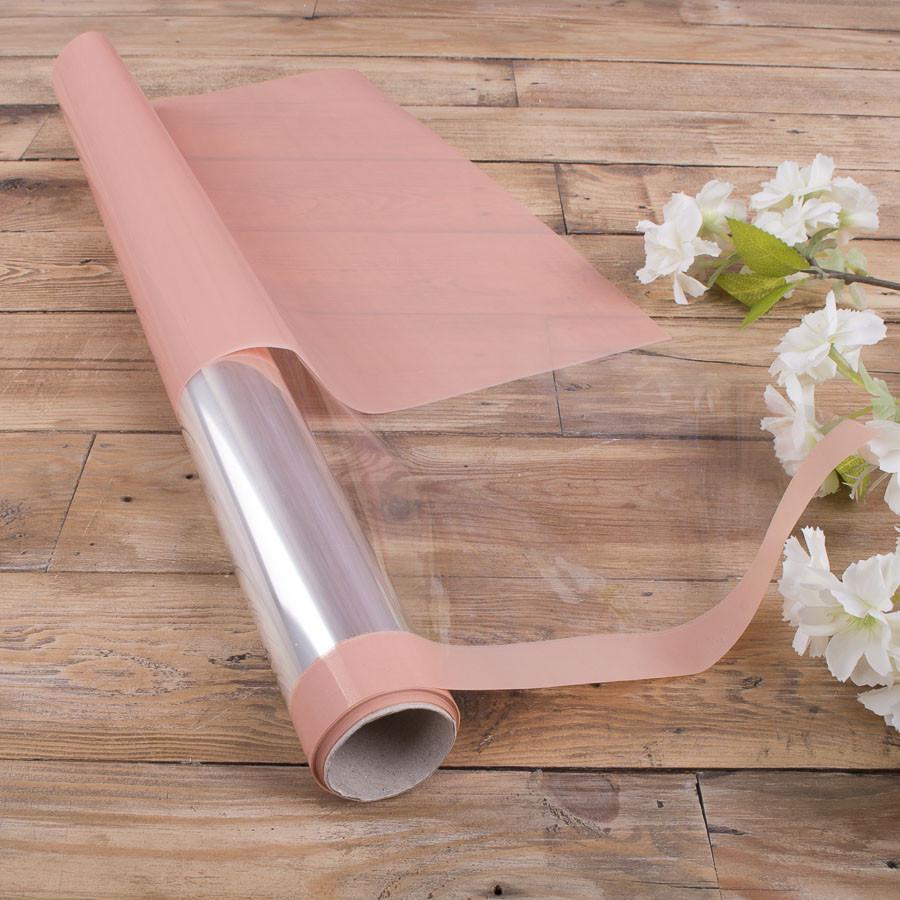 Пленка с прозрачным краем 60 см 10 м Персиковый (4826-20)