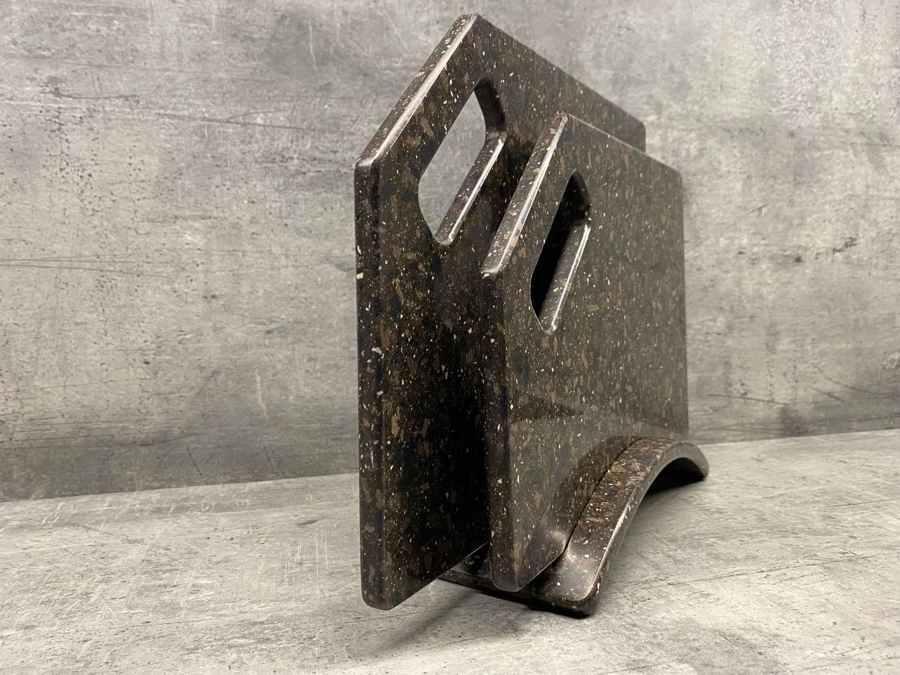 Набір дошок кухонних Montes зі штучного акрилового каменю на підставці 2 шт. (194) - фото 2 Набір дошок кухонних Montes зі штучного акрилового каменю на підставці 2 шт. (194) - фото 2