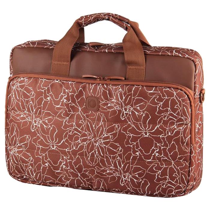 Сумка Continent CC-032 с принтом нейлон/полиэстер для ноутбука 15,6" Коричневый (626398)