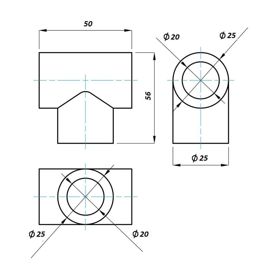 Соединитель для труб тройной полированный HDL-902 для стекла 8-12 мм Хром - фото 3 Соединитель для труб тройной полированный HDL-902 для стекла 8-12 мм Хром - фото 3