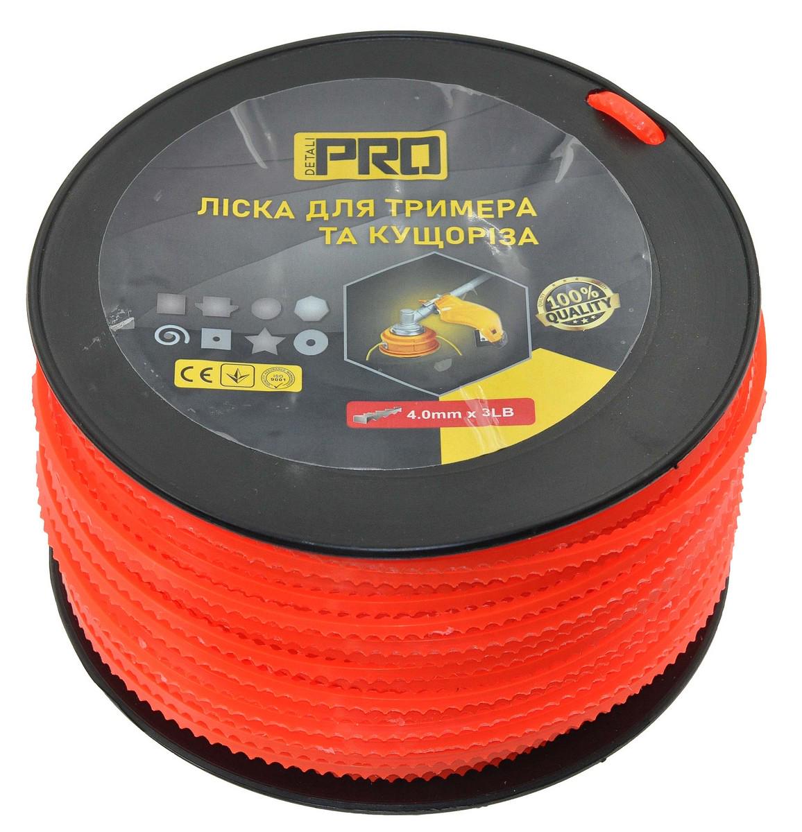 Ліска косильна ріжучий зуб d4 мм 3 LB 85 м (les586)