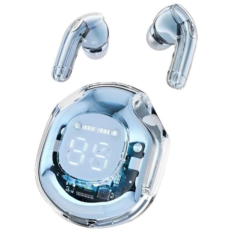 Наушники беспроводные вакуумные TWS T8 PRO LED кейс-зарядка Bluetooth Blue (tf7065)