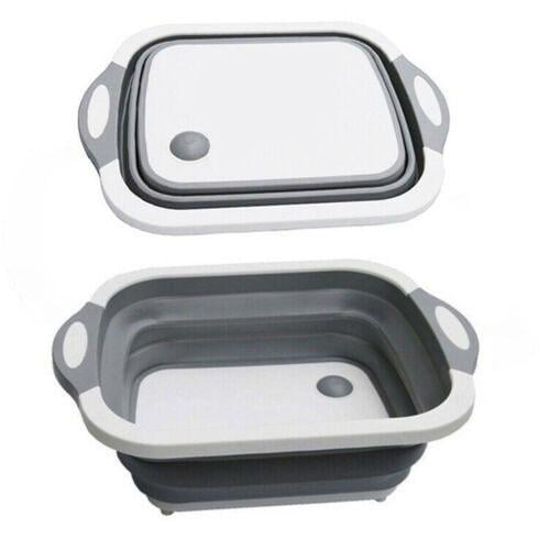 Корзина-доска для фруктов и овощей PRC Outdoor складная 3 в 1 Серый (10134/U)