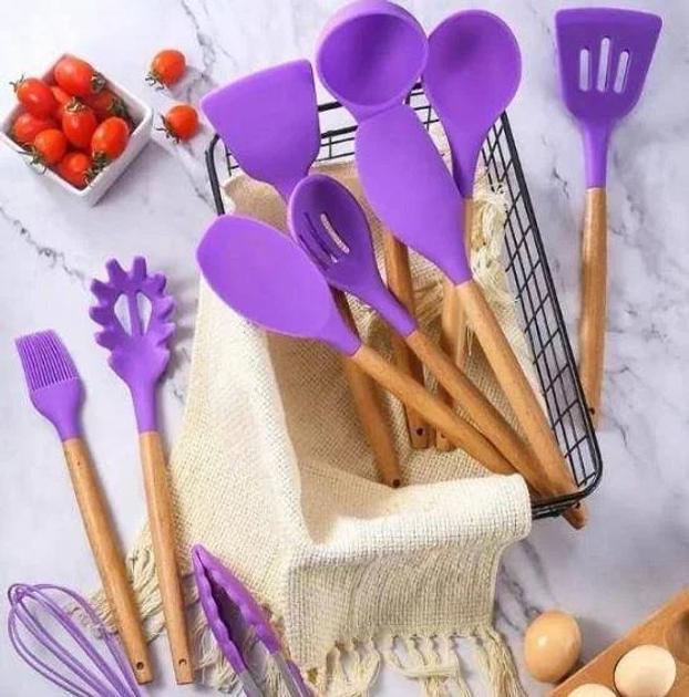 Набор кухонных принадлежностей Kitchen Set RB-2239 силиконовый 12 пр. Фиолетовый (RB2239\4) - фото 8 Набор кухонных принадлежностей Kitchen Set RB-2239 силиконовый 12 пр. Фиолетовый (RB2239\4) - фото 8