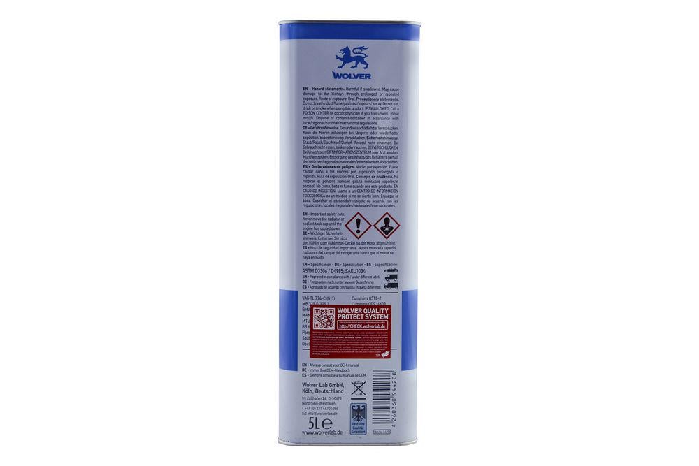 Антифриз Wolver Universal Antifreeze Concentrate G11 концентрат до-80°C 5 л Синій (30705) - фото 3