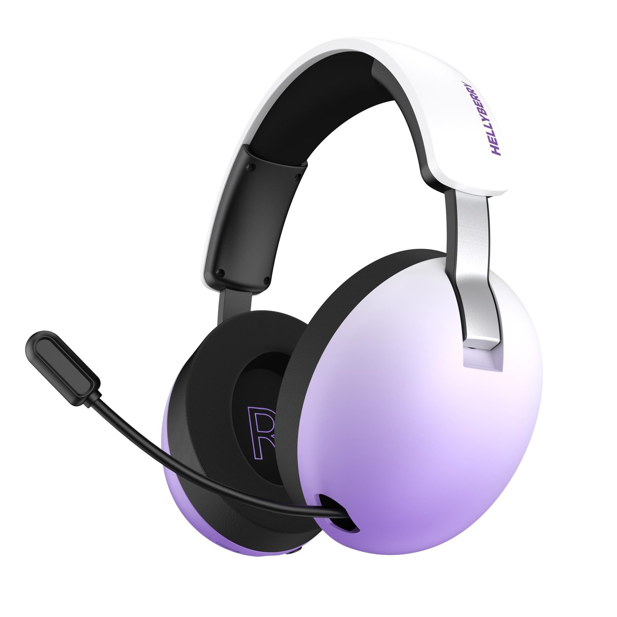 Наушники беспроводные Hator Hellyberry HH30 Pro Wireless BT 6.0 с USB-ресивером White/Violet (34188232)