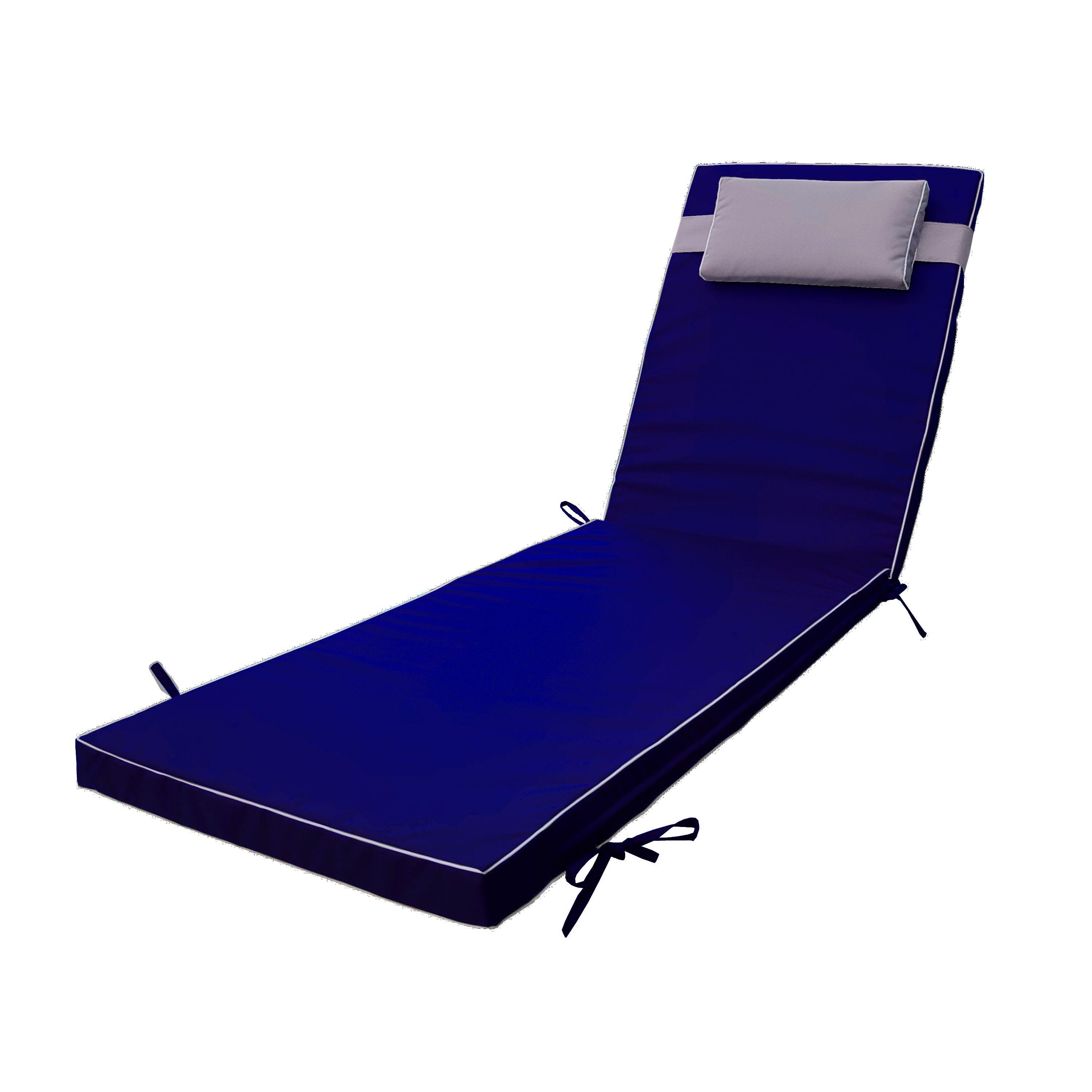 Матрац для шезлонгу eGarden BAHIA оксфорд 195x58x6 см Синій/Світло-сірий (5779) Матрац для шезлонгу eGarden BAHIA оксфорд 195x58x6 см Синій/Світло-сірий (5779)