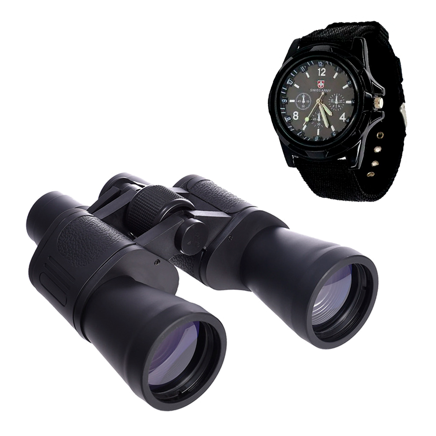 Бинокль Bushnell Porro BK-7 20х50 с 20х зум 57/1000 м с чехлом и часы Swiss Army (4a784c5b)