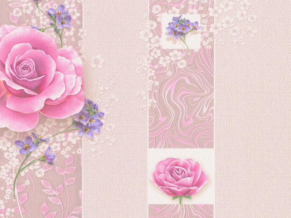 Обои бумажные Слов'янські шпалери Катарина 720601 0,53x10,05 м Голубой (4824033291565)