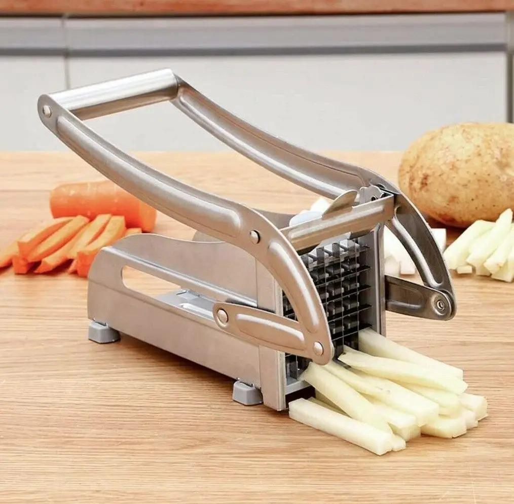 Машинка для нарезки картофеля фри Potato Chipper ручная Silver (00962) - фото 4