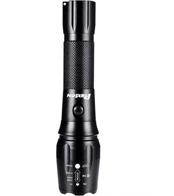 Ручний ліхтар Phixton T04 Flashlight 5000 Lm масштабування/водонепроникний/ударостійкий Black - фото 1