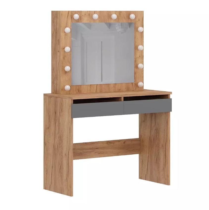 Столик туалетный LofTerno Head Malta 940х430х1400 Дуб Крафт золотой/Графит (27884468) - фото 1 Столик туалетный LofTerno Head Malta 940х430х1400 Дуб Крафт золотой/Графит (27884468) - фото 1