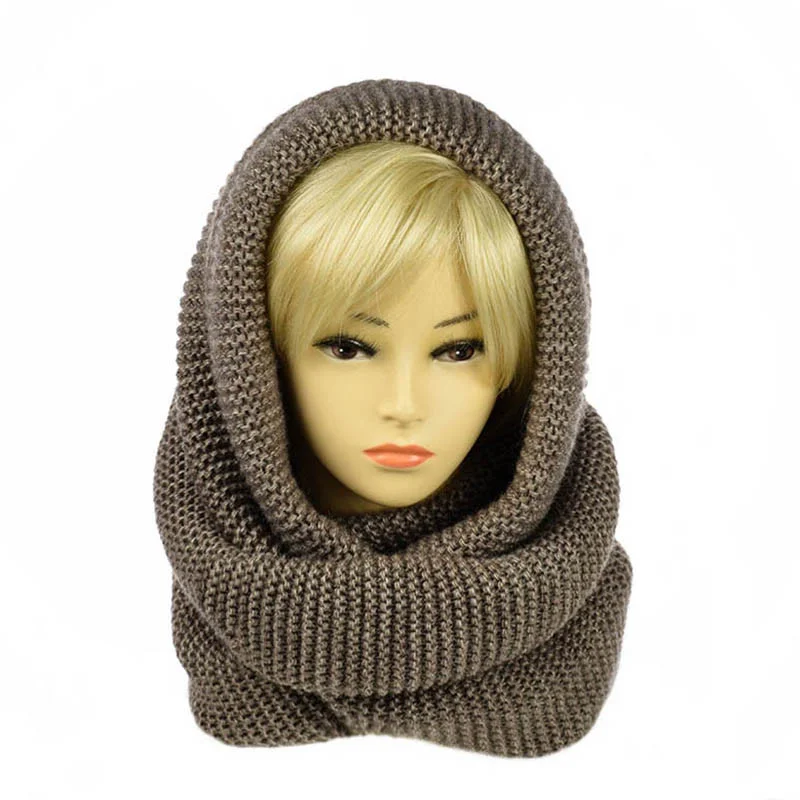 Женский снуд-хомут классический Коричневый