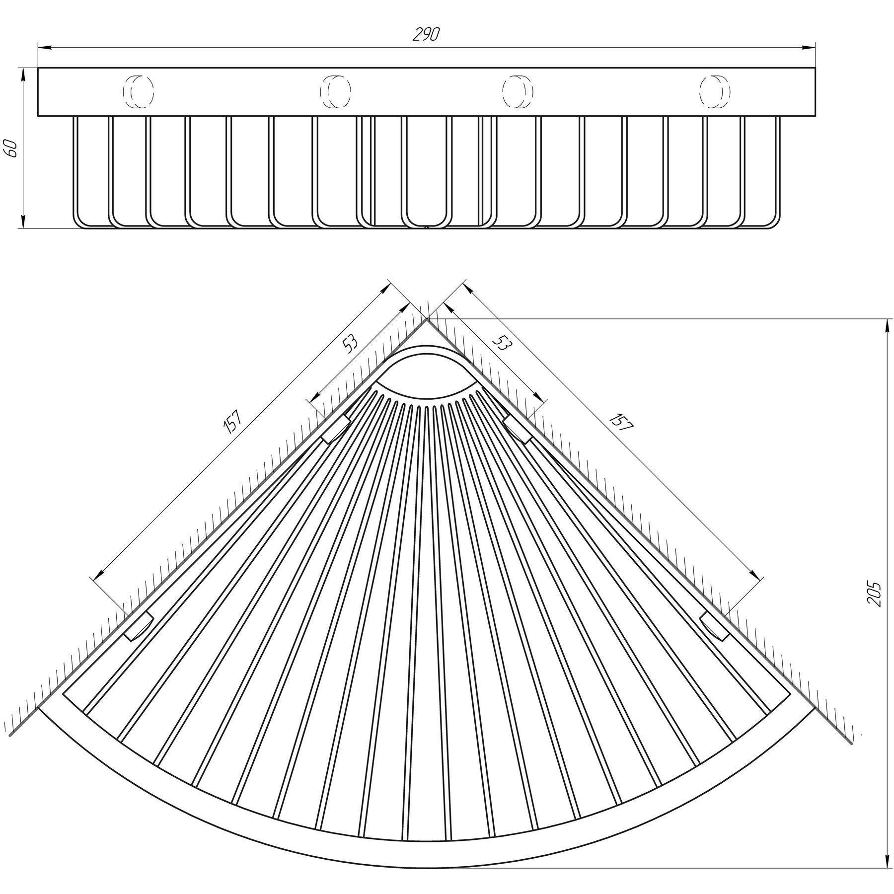 Полочка угловая TOPAZ 4115-1 (40010) - фото 3 Полочка угловая TOPAZ 4115-1 (40010) - фото 3