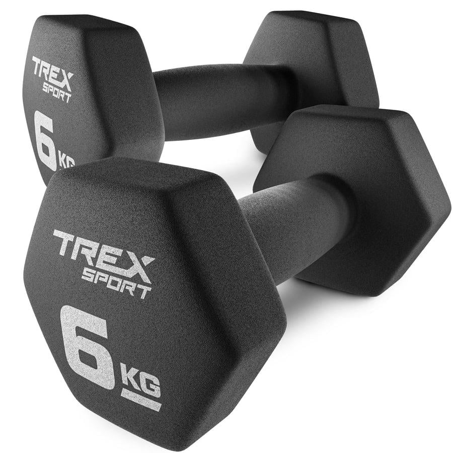 Гантелі для фітнесу неопренові TREX Sport TX-060VD 2x6 кг (5335)