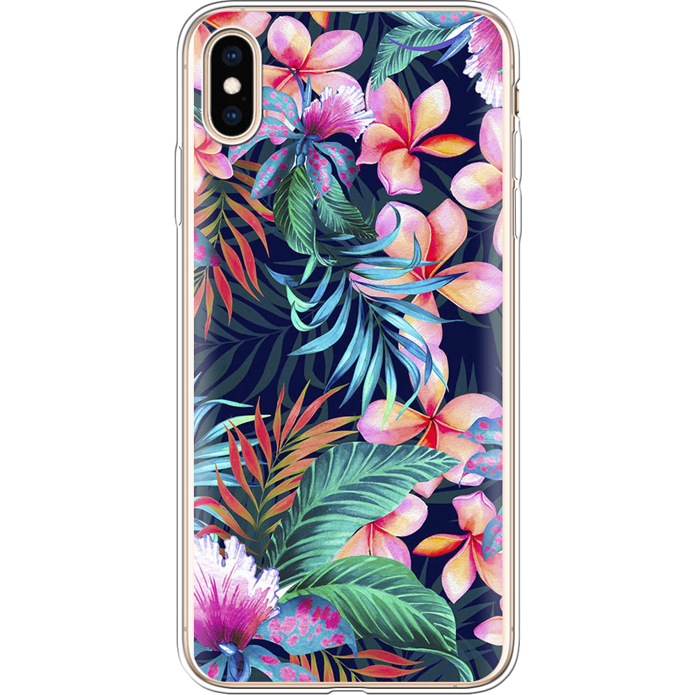 Чехол Boxface iPhone XS Max flowers in the tropics Прозрачный силикон (35321-up1971-35321)