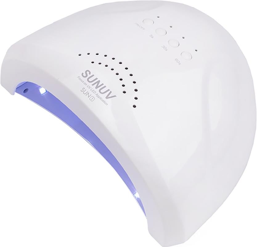 Лампа для манікюру LED UV SUN-1 48 Вт без дисплея з датчиком руху Білий (28988)