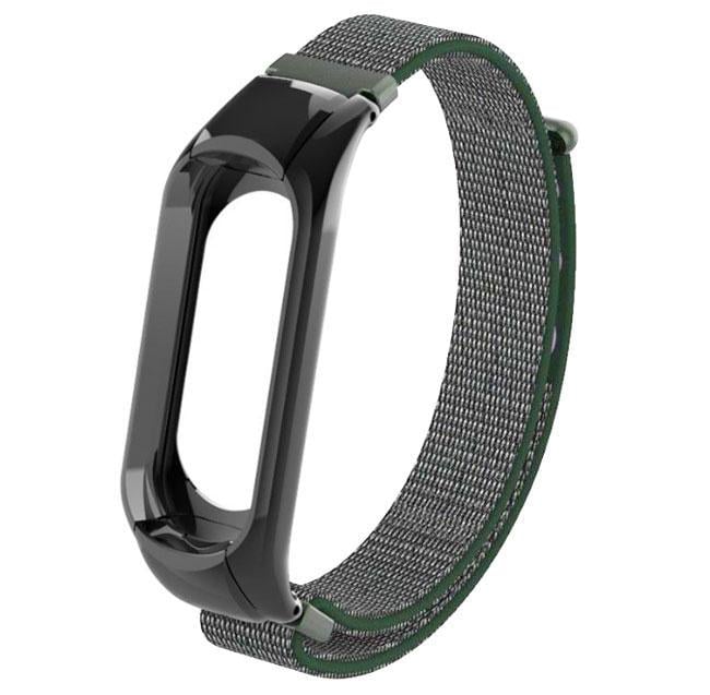 Нейлоновый ремешок Primo для фитнес-браслета Xiaomi Mi Band 3 Black/Army Green (866475843)