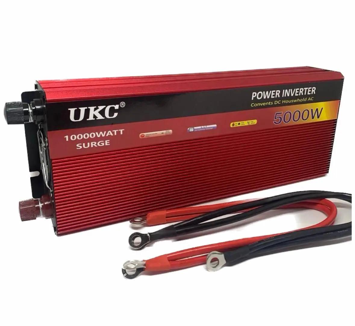 Преобразователь напряжения UKC AC/DC 12-220V 5000W автомобильный инвертор автоинвертор (0-1-NL9512) - фото 2