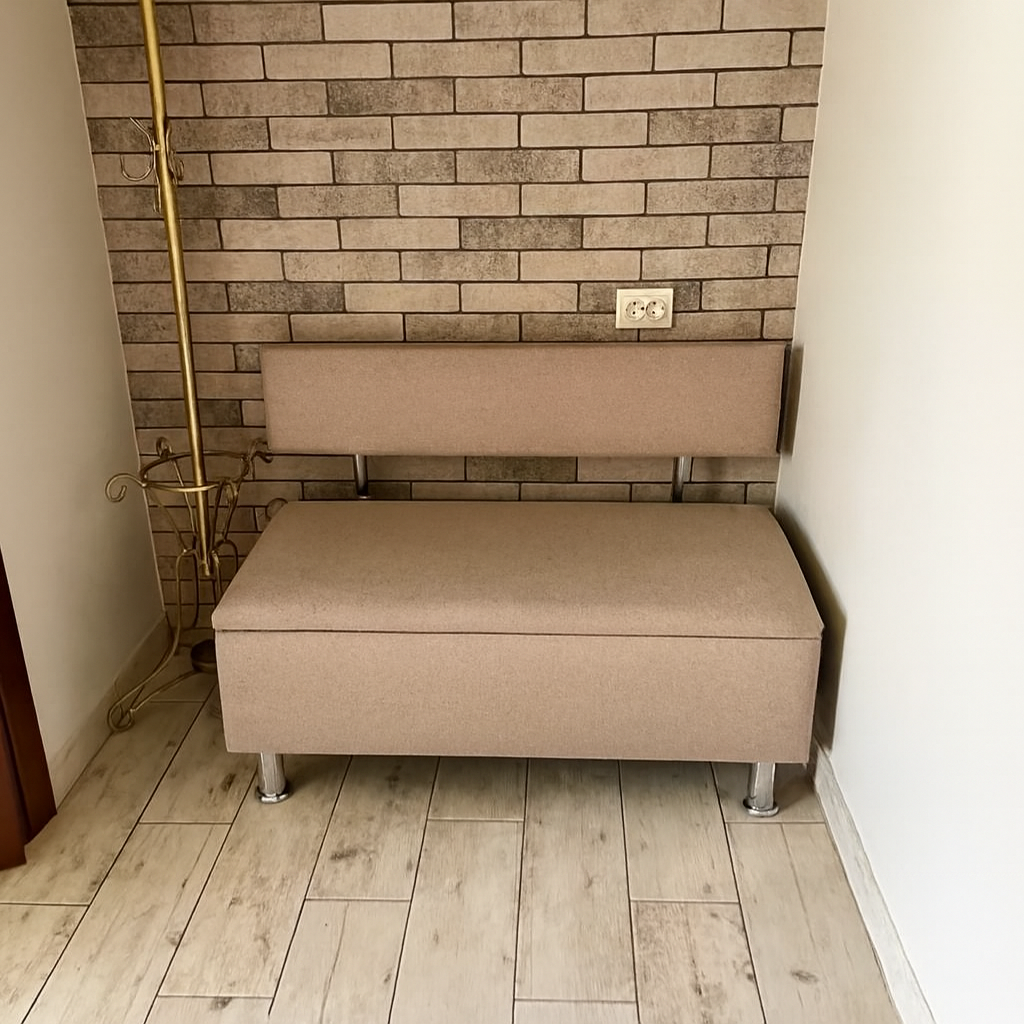 Диван в зону ожидания Сompakt жаккард 120 см Бежевый