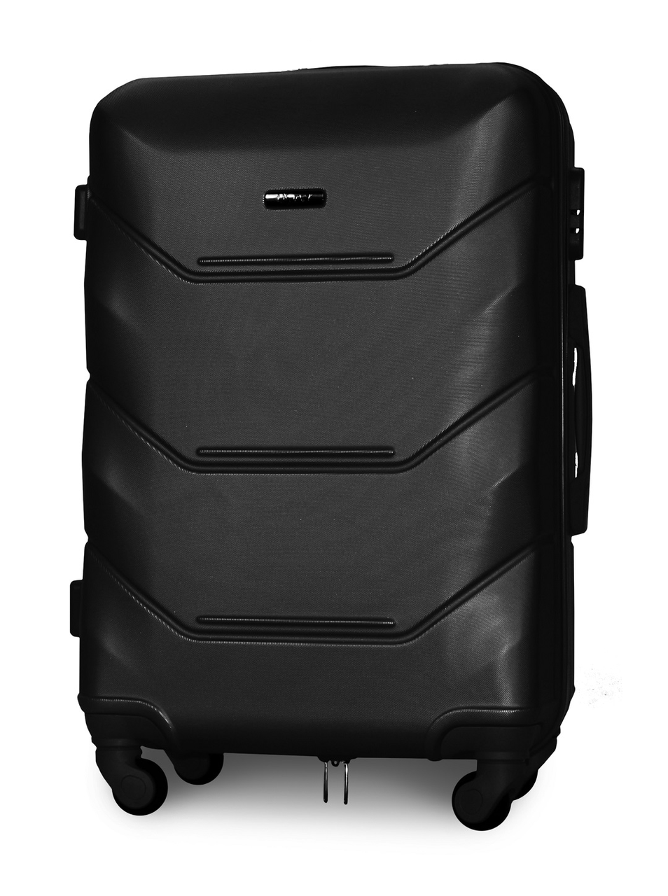 Чемодан пластиковый Fly K147 средний на 4 колесах 67х43х26 см 60 л Черный