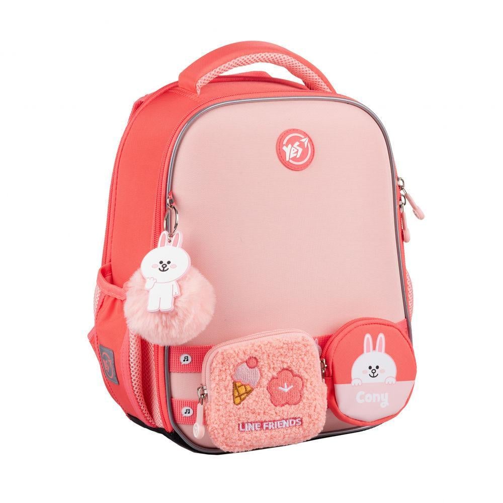 Каркасный рюкзак YES Line Friends Pretty Cony 35x28x15 см 15 л Персиковый (559849)