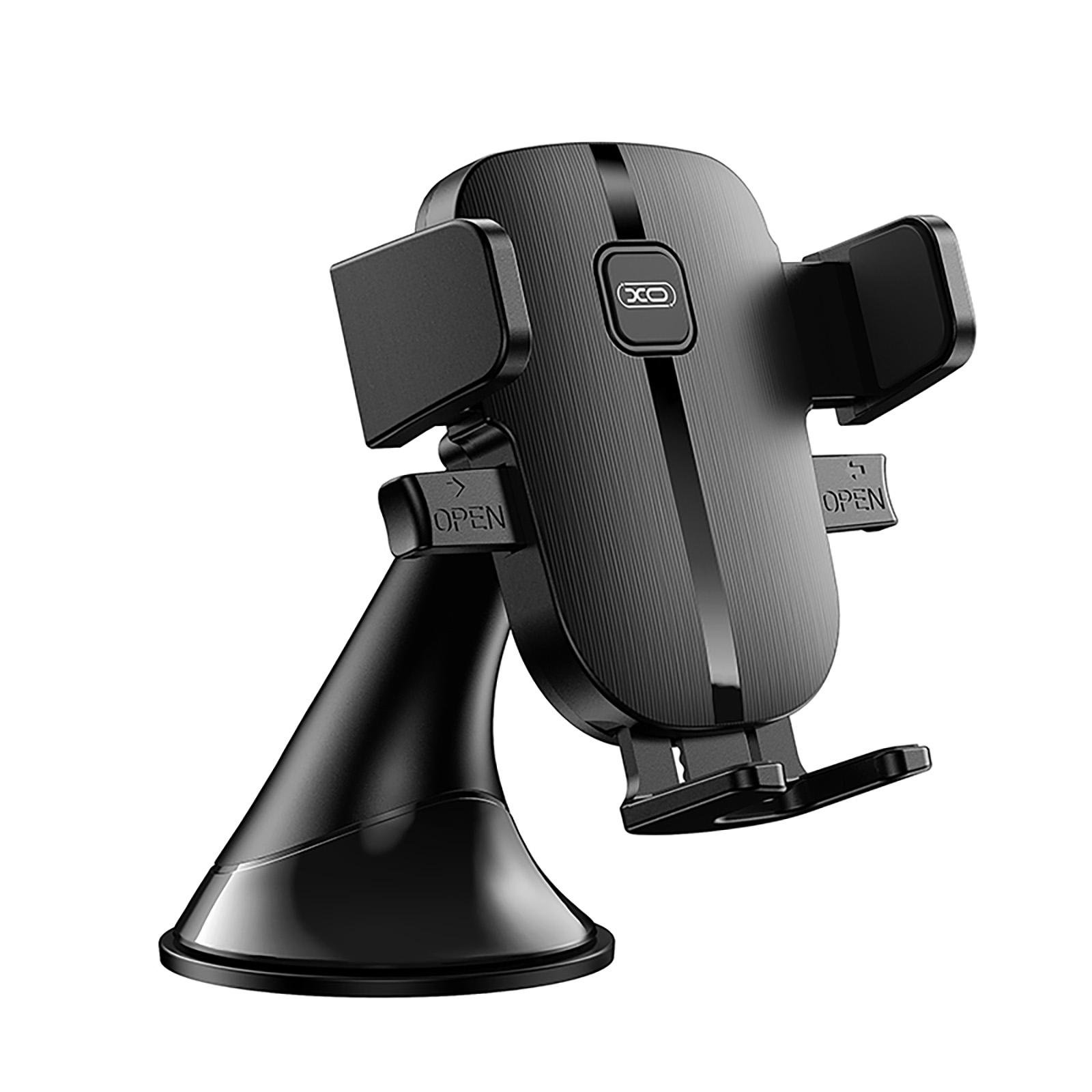 Держатель автомобильный Xo C120 механический на присоске с зажимом 360° Black (C120.black)