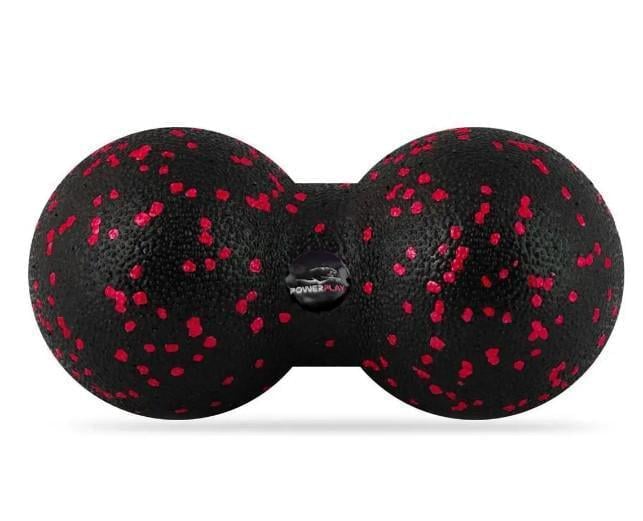 Массажный мяч двойной PowerPlay PP-4352 Epp foam peanut ball d 8x16 см Черный/Красный (60772)