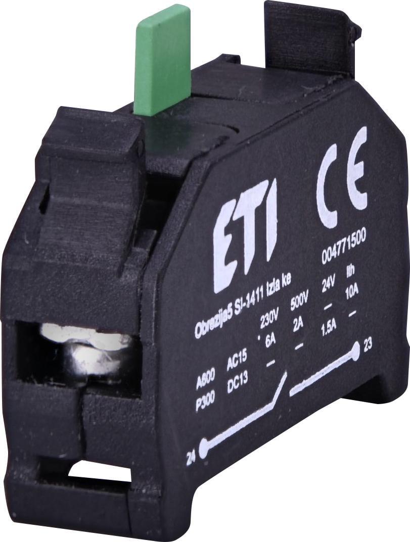 Контактный блок ETI E-NO 1NO 6A 230V AC/DC для кнопок EG (4771500)