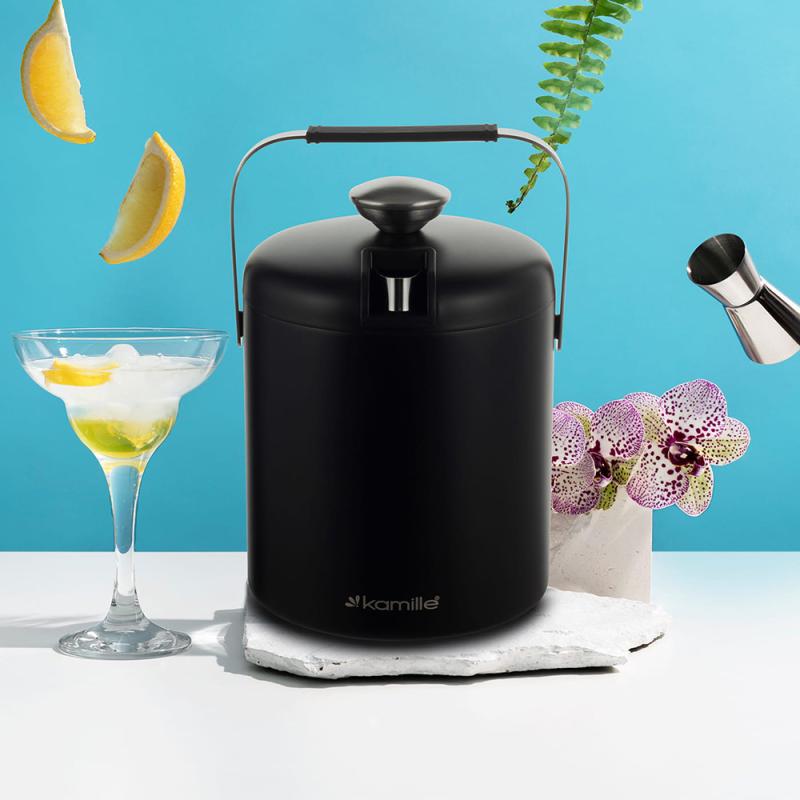 Відро з подвійними стінками Kamille 1300 мл Black - фото 6 Відро з подвійними стінками Kamille 1300 мл Black - фото 6