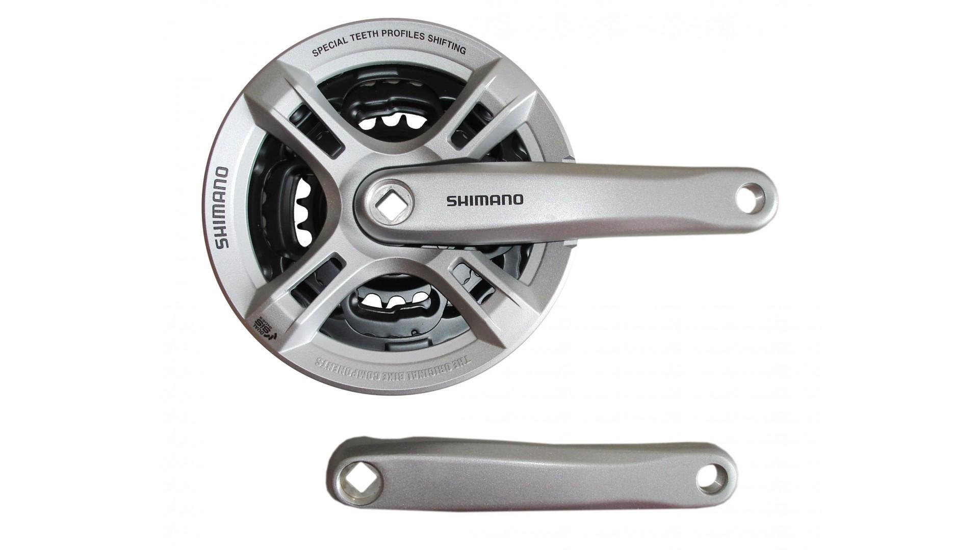 Шатуни велосипедні Shimano FC-M171 42.34.24T MTB сірі