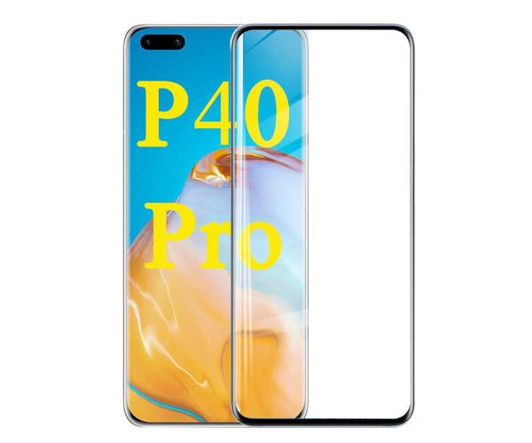 Защитное стекло Full Screen Full Glue 5D Tempered Glass для Huawei P40 Pro Black
