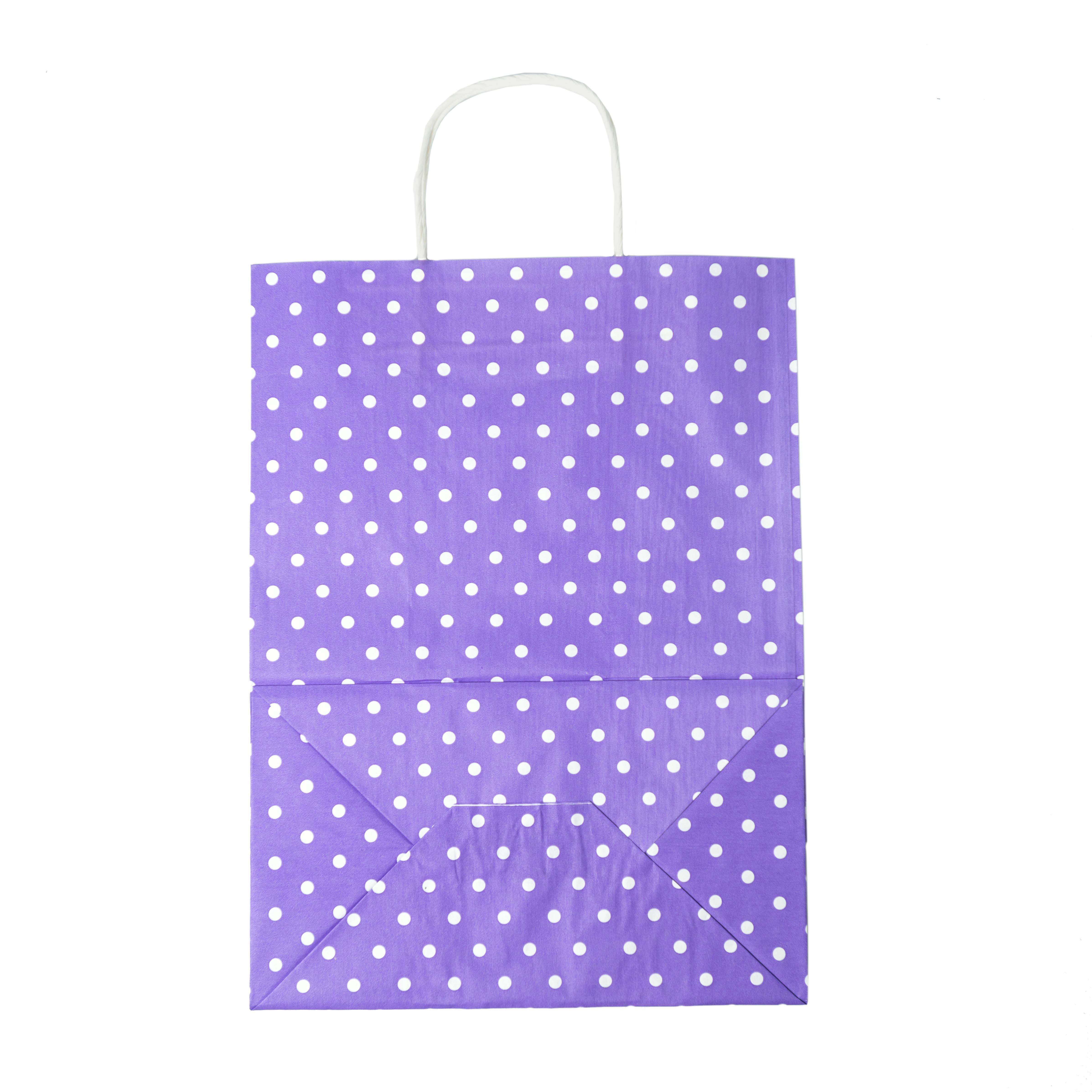 Бумажный пакет с кручеными ручками Eko-kraft 260х150х350 мм 30 шт. Фиолетовый - фото 4