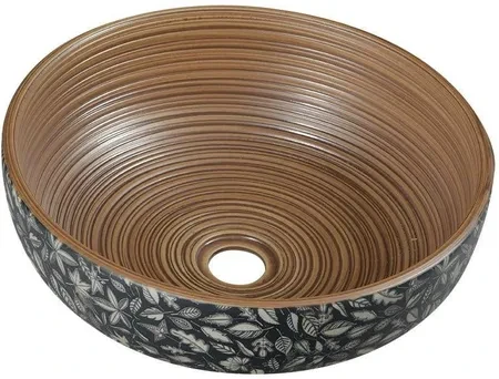 Умывальник Sapho Priori Brązowa Z Blue Wzorem Pi023 41х15 см (121349653)