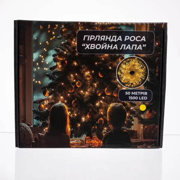 Гірлянда-нитка Роса хвойна лапа 1500 LED 50 м біла нитка Жовтий - фото 8 Гірлянда-нитка Роса хвойна лапа 1500 LED 50 м біла нитка Жовтий - фото 8