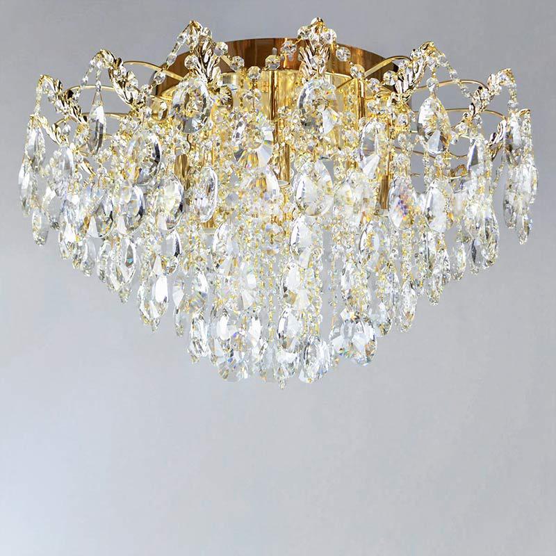 Люстра хрустальная потолочная Light House NM-17071/8+8 D650 Золото