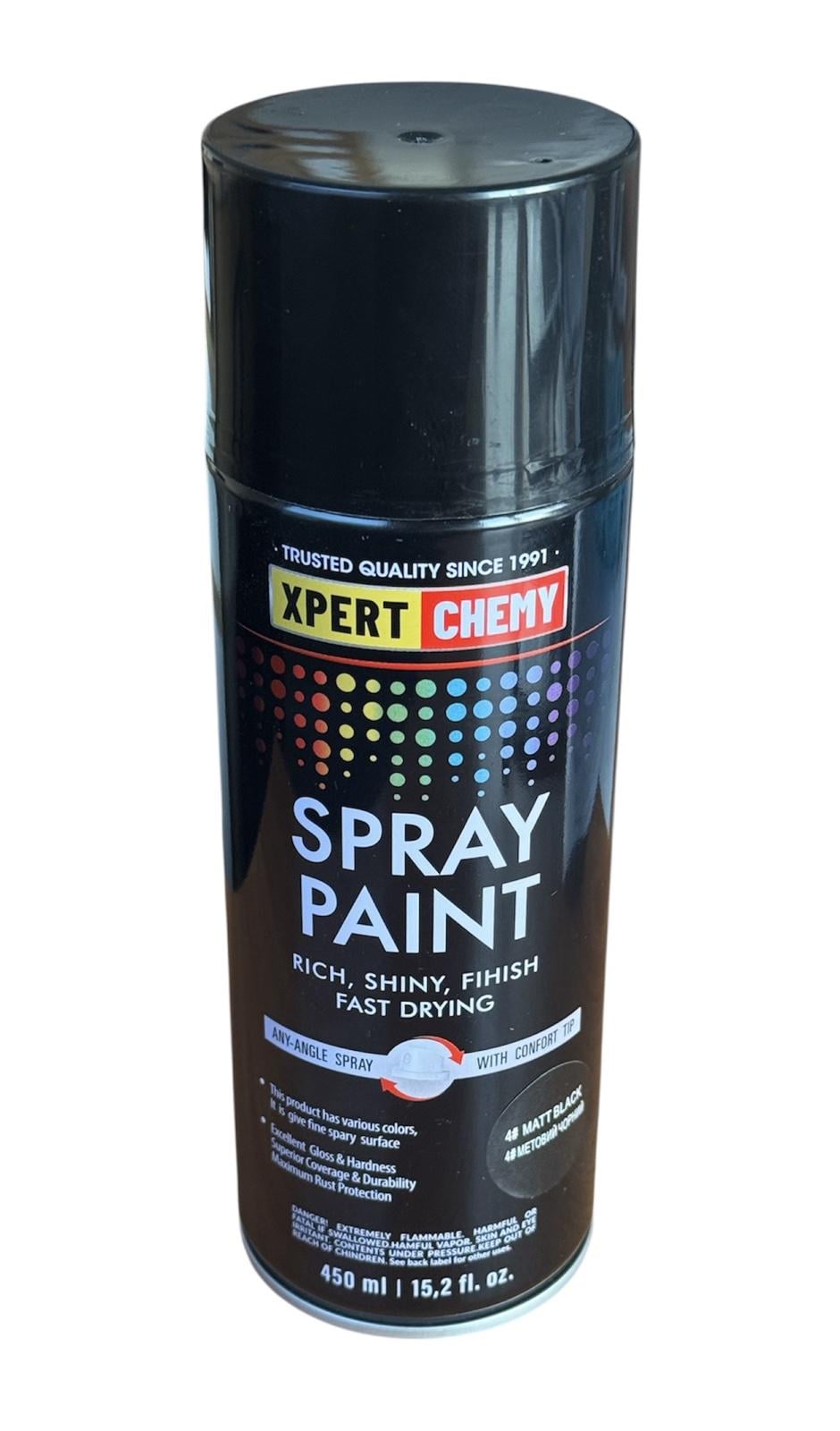 Фарба аерозольна універсальна XPERT CHEMY SPRAY PAINT 450 мл 4 Чорний матовий (XC-SP-0008)