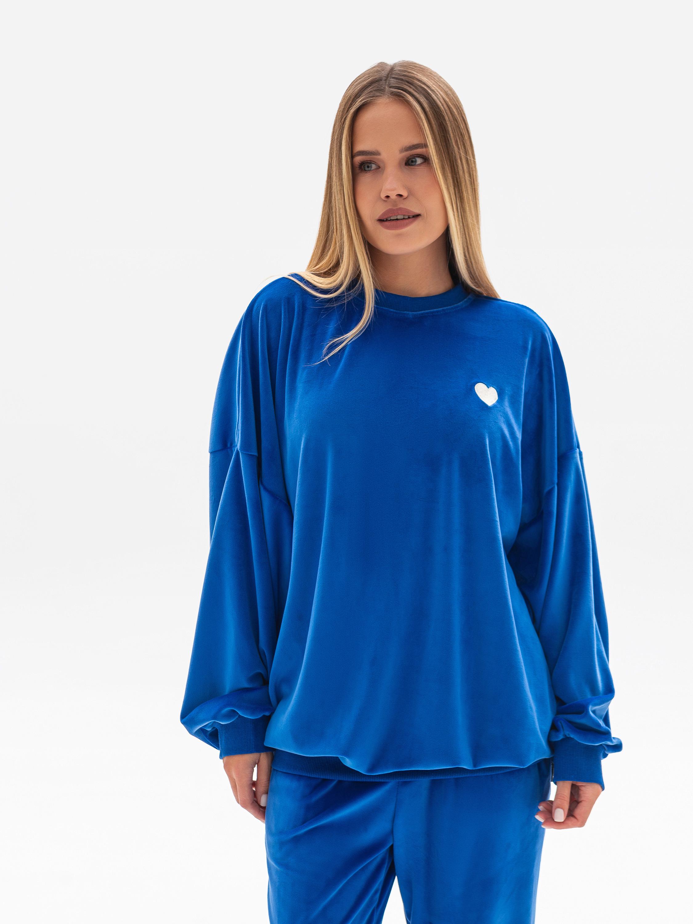 Велюровый женский костюм S/M Синий (1016) - фото 11 Велюровый женский костюм S/M Синий (1016) - фото 11