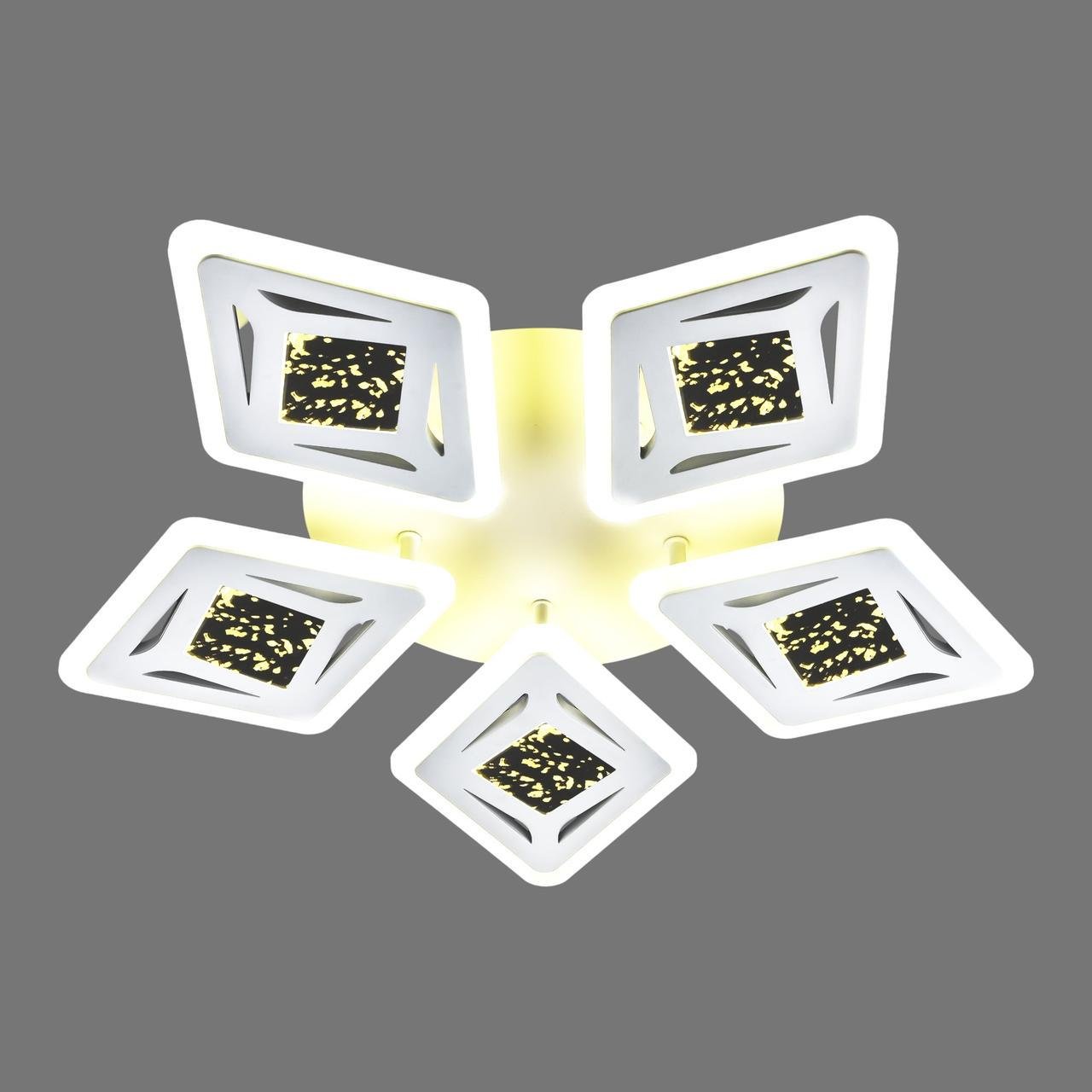 Люстра светодиодная Valeso на пять плафонов 120W 3000-6000К Белый (V 2133-5C WH)