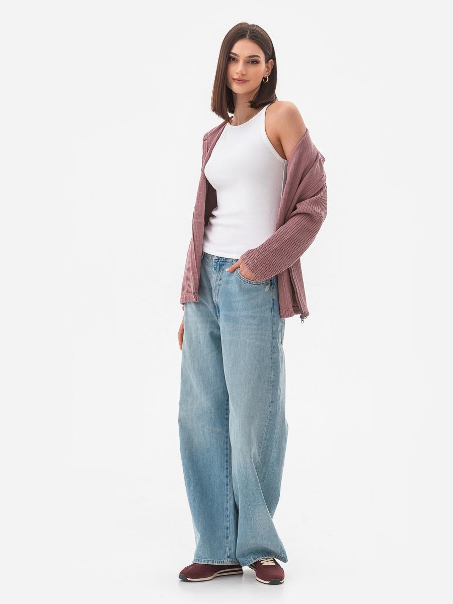 Кардиган хлопковый с капюшоном SVTR р.48-52 Темный пудровый (592) - фото 2 Кардиган хлопковый с капюшоном SVTR р.48-52 Темный пудровый (592) - фото 2