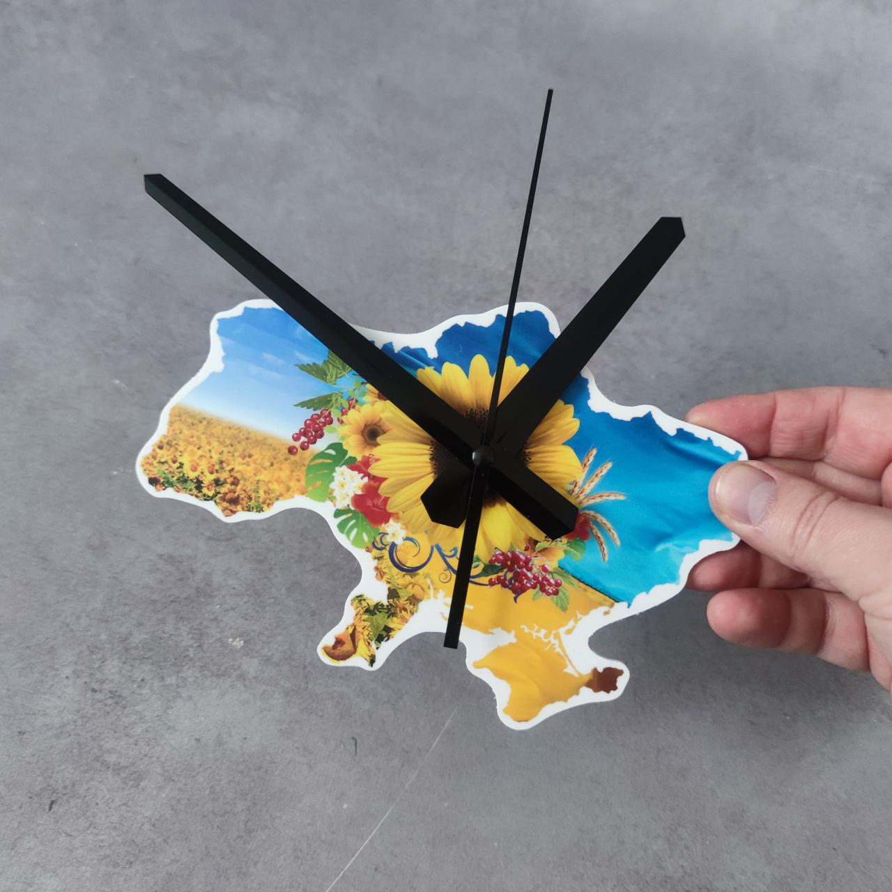 Часы настенные Карта Украины сувенирные Черный (2582900909) - фото 4