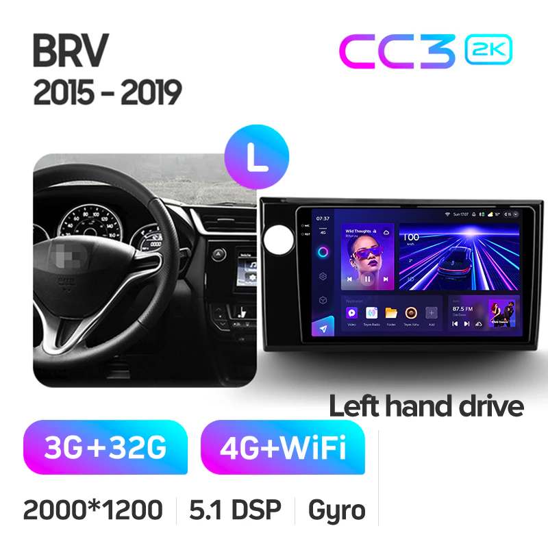 Автомагнітола штатна Teyes CC3 2К для Honda BRV 2015-2019 Android - фото 2