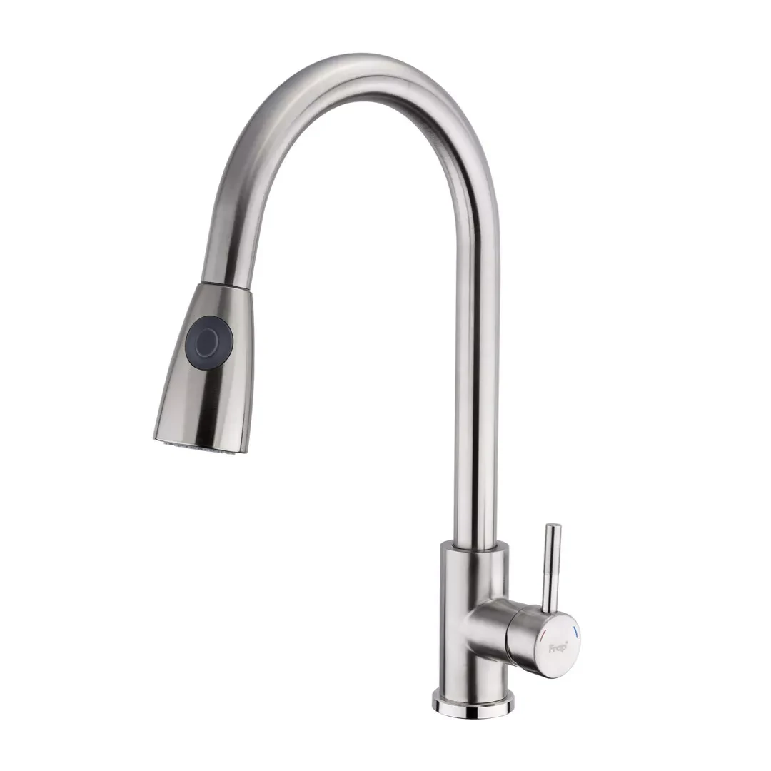 Смеситель для кухни Frap F60899-1 с выдвижным изливом Сатин (SE01036521)