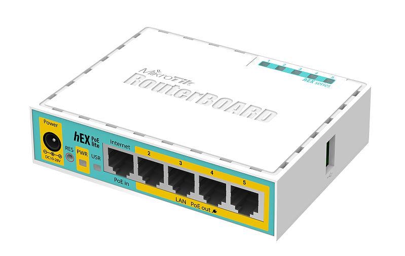 Роутер Mikrotik hEX PoE lite RB750UPr2 5 LAN 10/100Mb