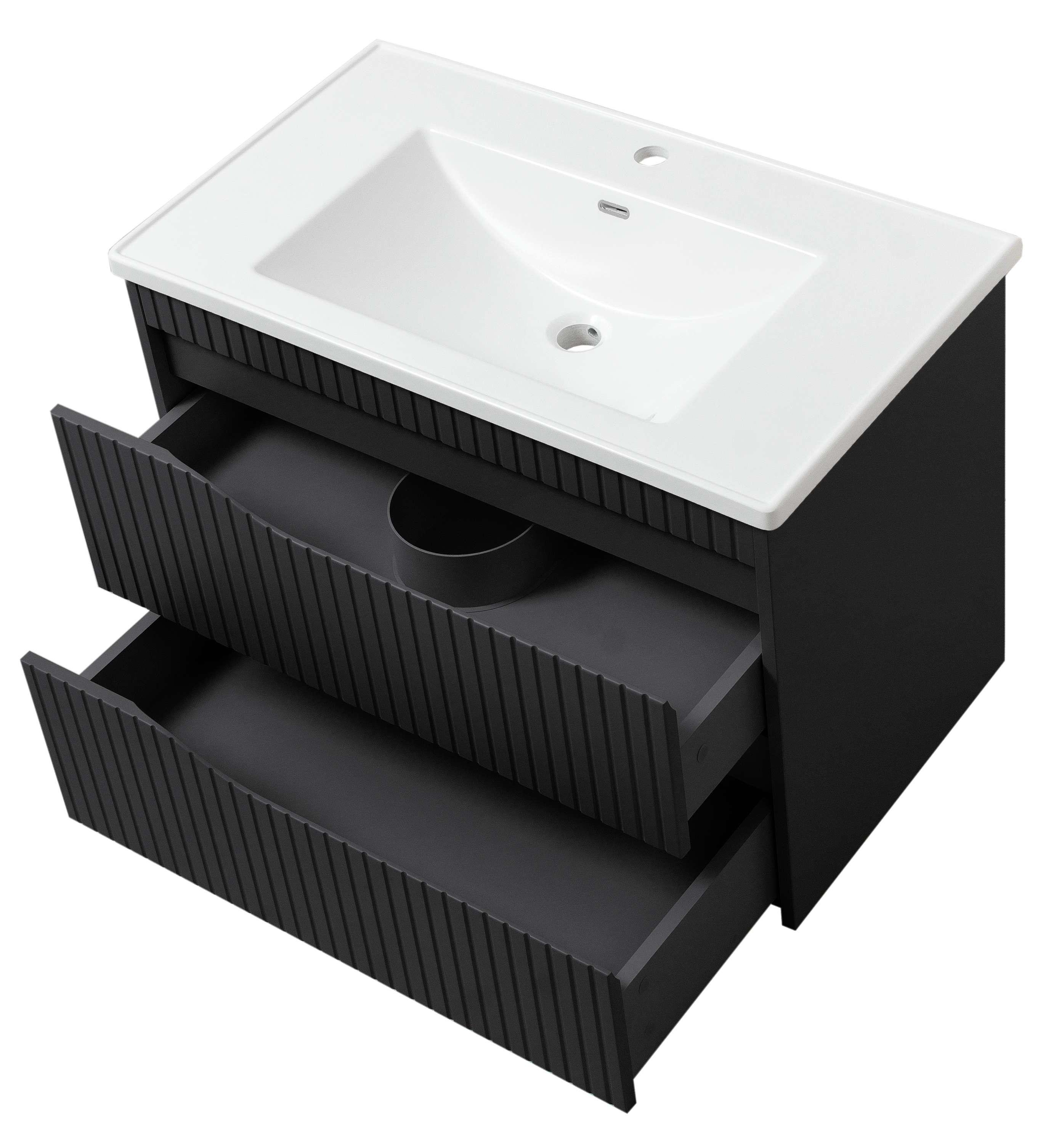 Тумба ЮВВИС Florence ТП-2 Д с умывальником Канте 100 см Антрацит матовый (UVV139) - фото 2 Тумба ЮВВИС Florence ТП-2 Д с умывальником Канте 100 см Антрацит матовый (UVV139) - фото 2