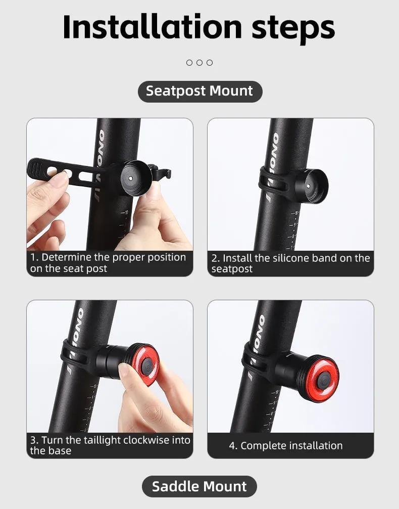 Фонарь задний West Biking STOP-сигнал - фото 9 Фонарь задний West Biking STOP-сигнал - фото 9