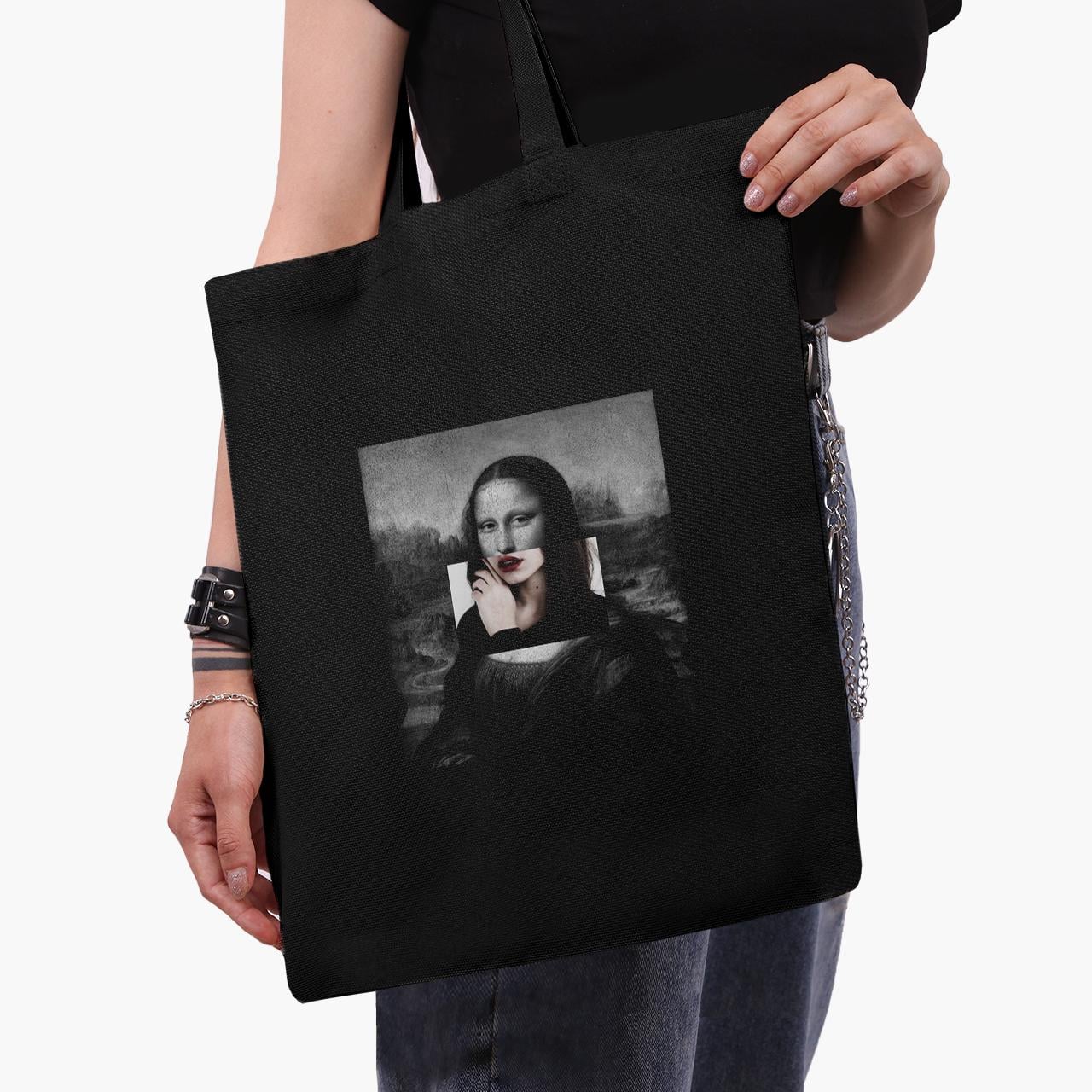 Эко сумка шоппер Mona Lisa La Gioconda Renaissanc 41х35 см Черный (9227-1202-BK)
