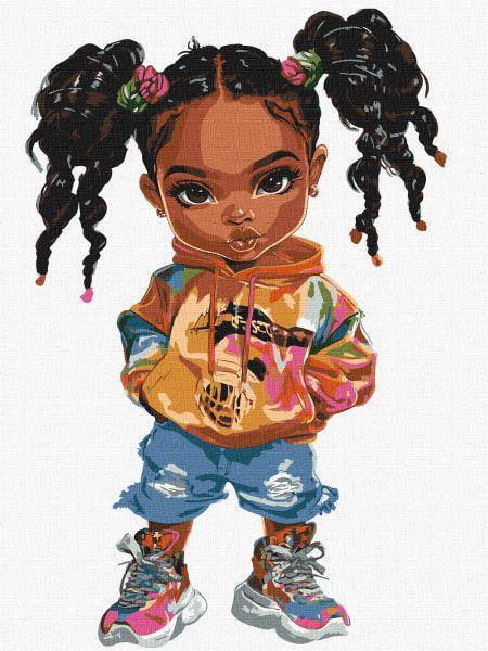 Картина за номерами Ideyka Яскрава модниця 30x40 см (Id-KHO8651)