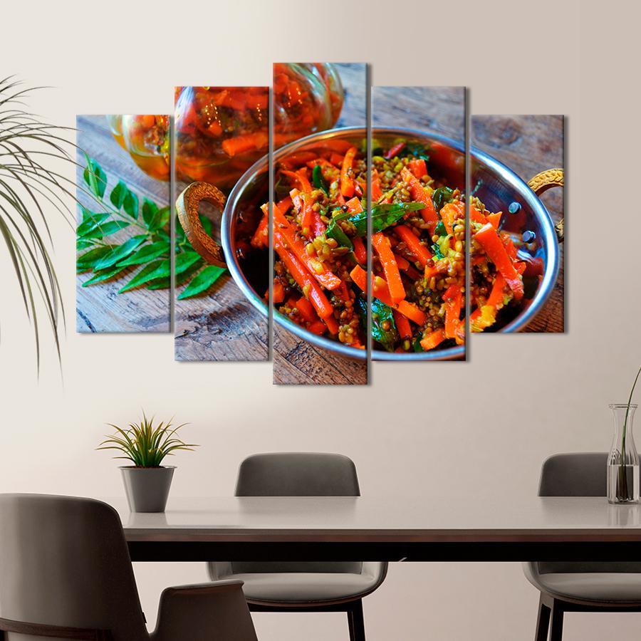 Настенний декор Яркое индийское блюдо 137x85 см (A433-5)